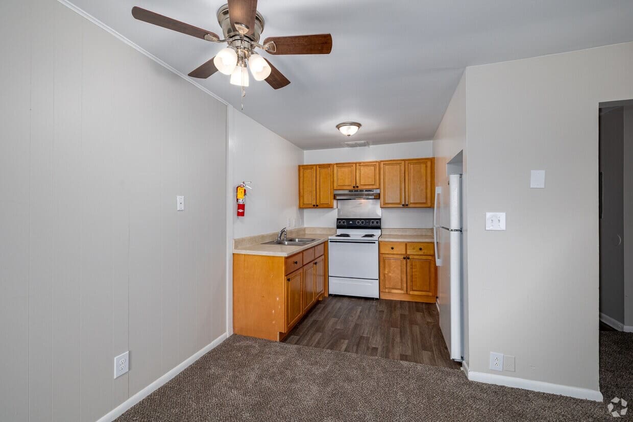 Dining area and kitchen