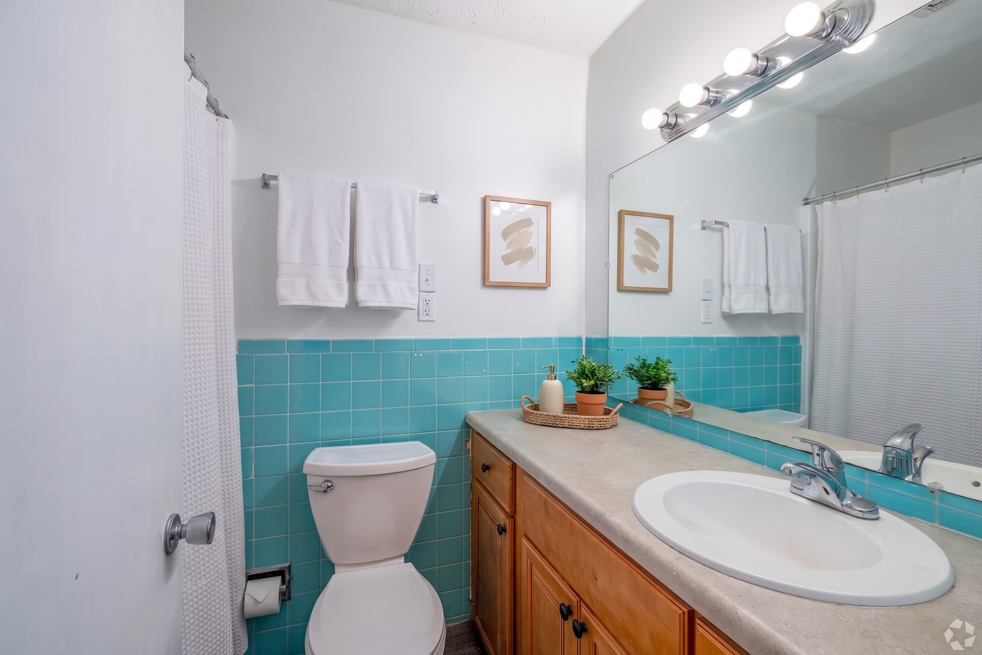 Bathroom, virtually staged